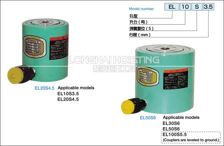 EL-S型OJ低矮型千斤頂型號(hào)